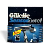 5 Cryo'd Gillette Sensor Excel Cartridges